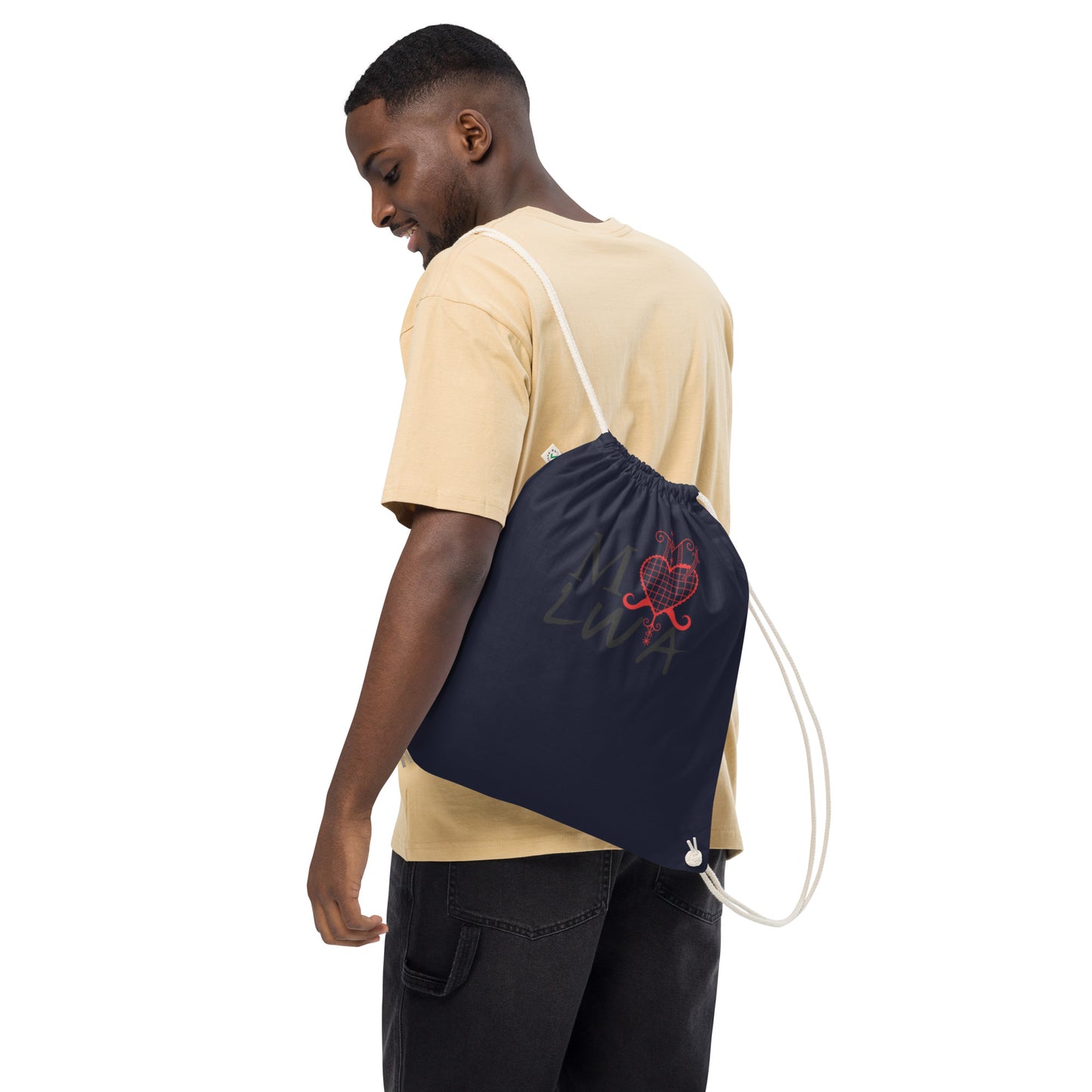 I love lwa Organic cotton drawstring bag