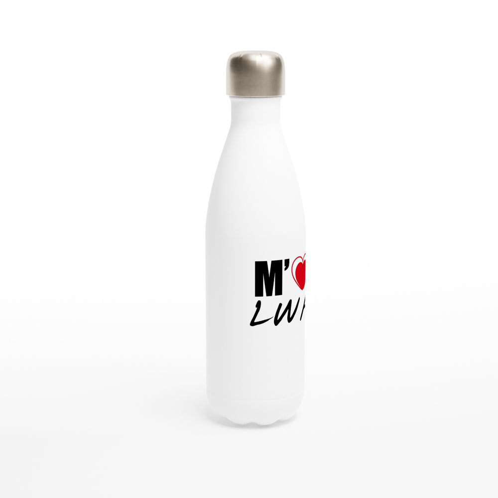 White 17oz Stainless Steel Water Bottle