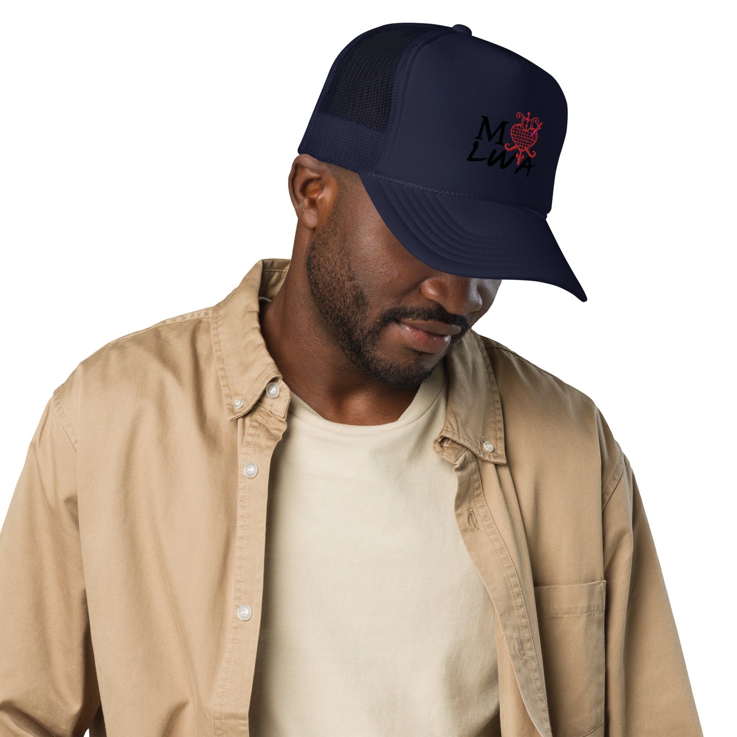 I Love Lwa Foam trucker hat