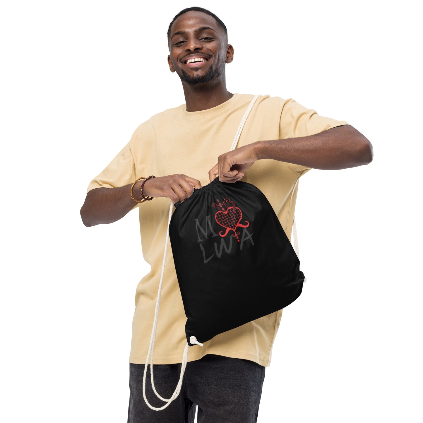 I love lwa Organic cotton drawstring bag