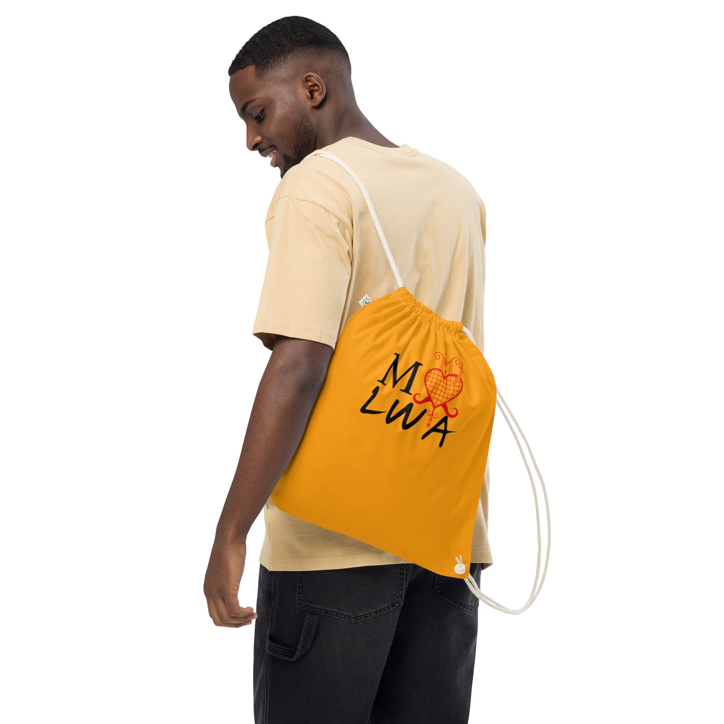 I love lwa Organic cotton drawstring bag