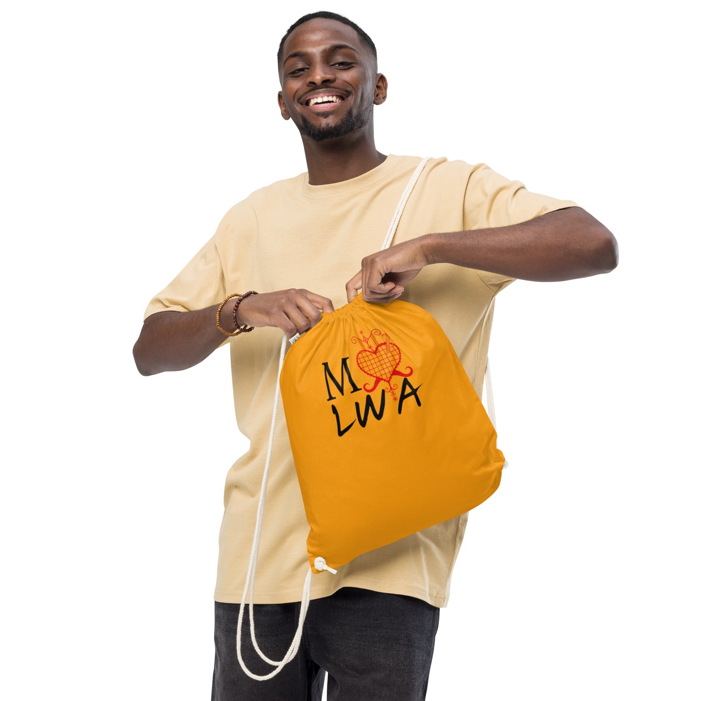 I love lwa Organic cotton drawstring bag