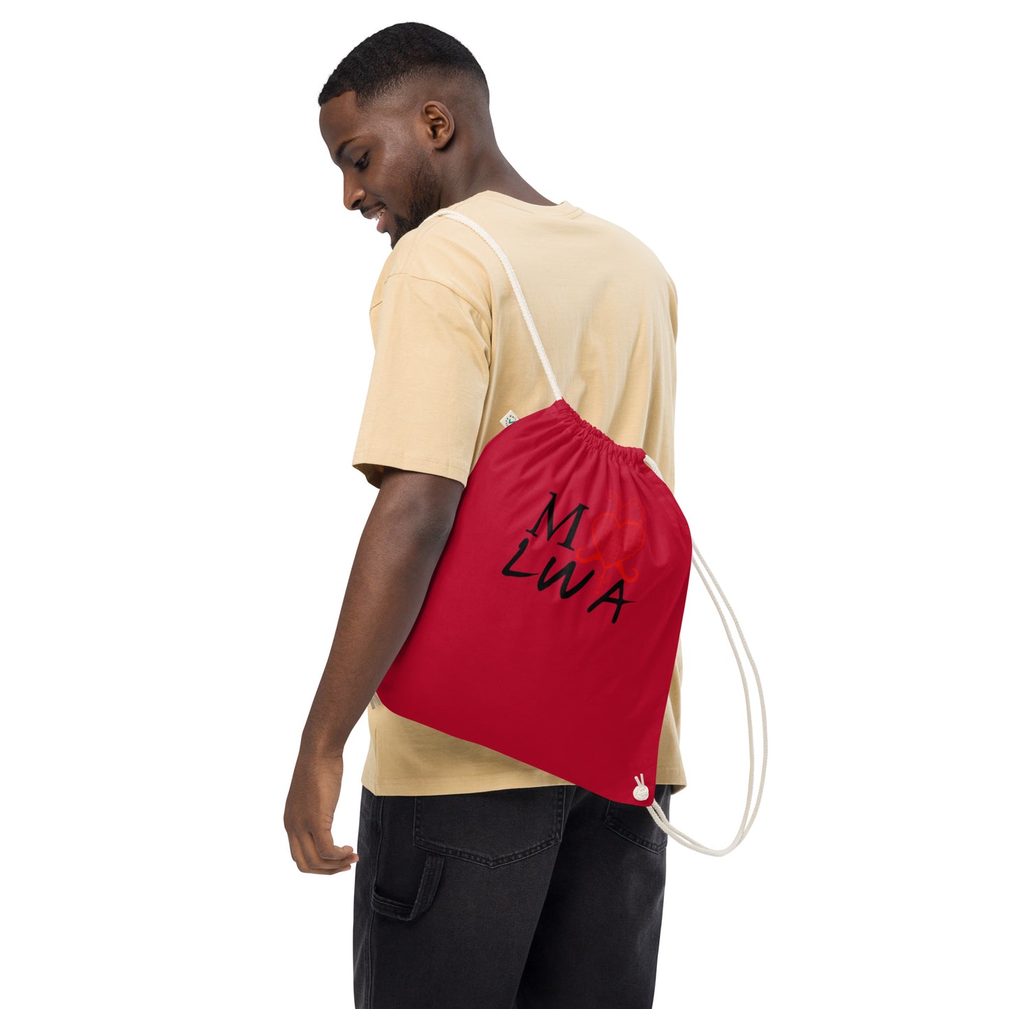 I love lwa Organic cotton drawstring bag