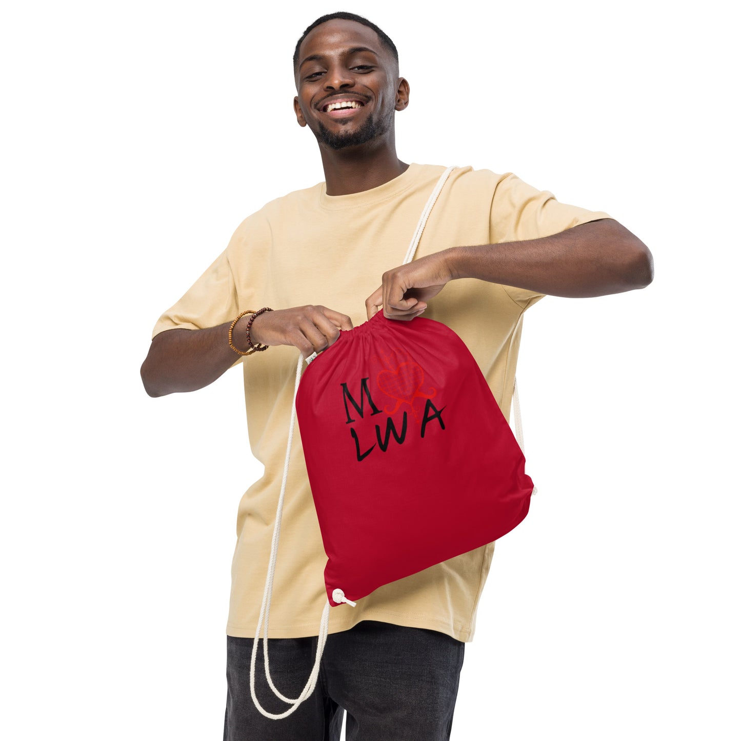 I love lwa Organic cotton drawstring bag